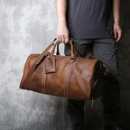 Reisetasche Leder Vintage Braun – Große Kapazität