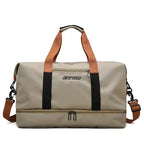Sports bag with shoe compartment and wet-dry separation