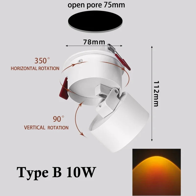 LED Sonnenuntergang Wandstrahler – Warmes Farbverlauf-Licht