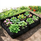 Raised bed with planting pockets made of nonwoven fabric
