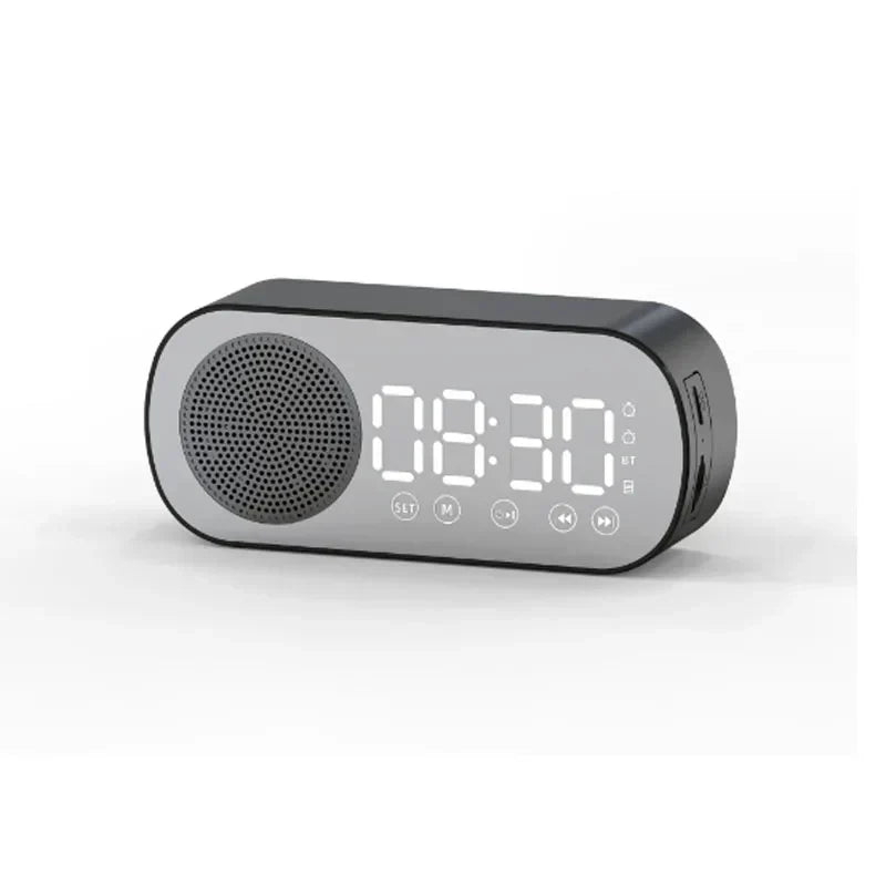 Bluetooth alarm clock with LED display and FM radio