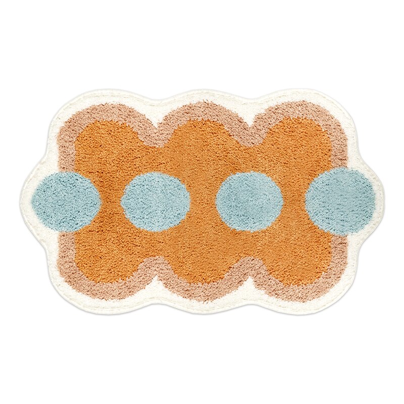 Bath mat with geometric pattern – non-slip and highly absorbent