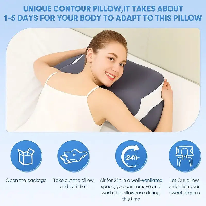 Ergonomisches Nackenkissen mit Memory-Schaum – Schmetterlingsform