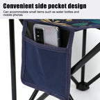Folding chair for camping and outdoor use with carrying bag