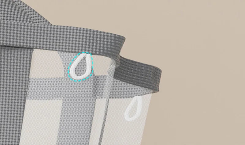 Wäschekorb faltbar mit Mesh-Design – Atmungsaktiv und tragbar