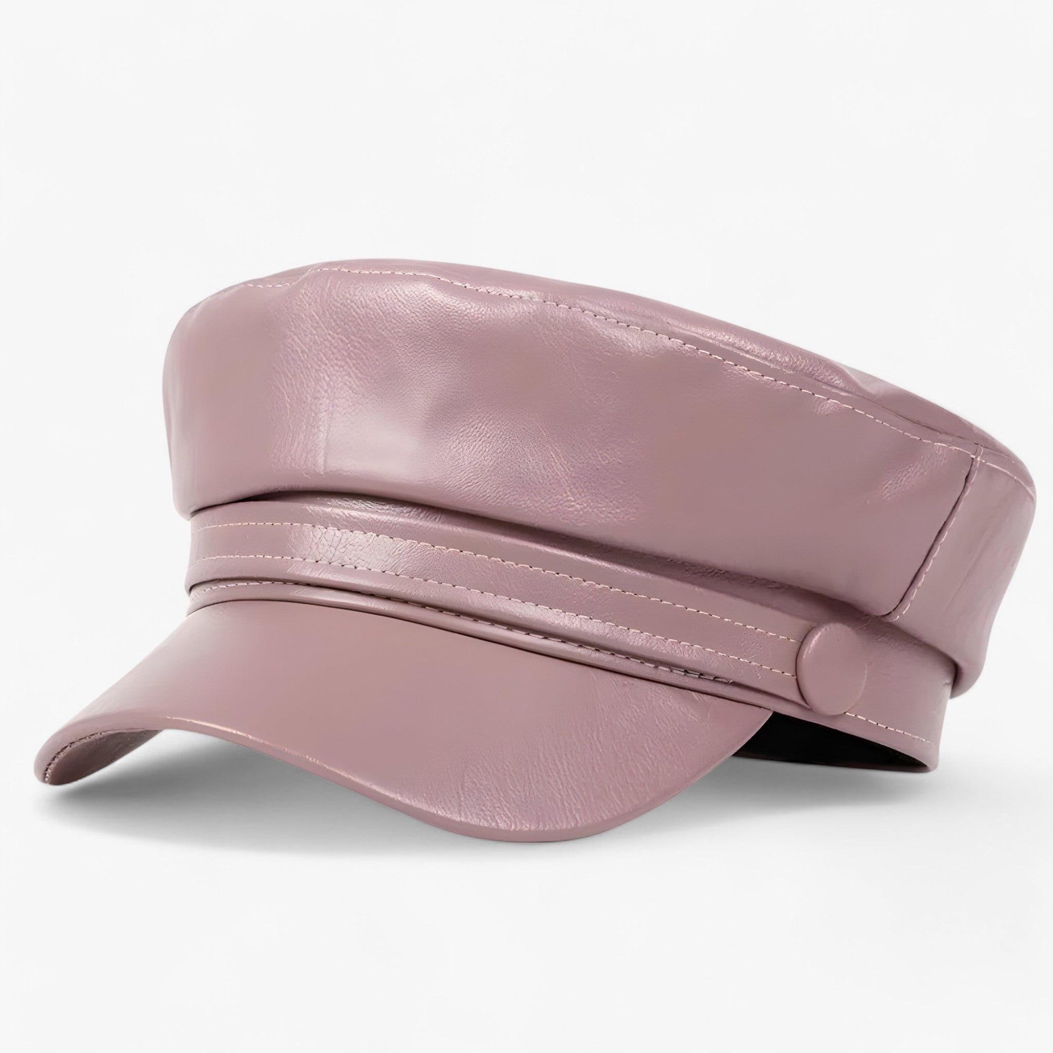 Leather octagonal cap