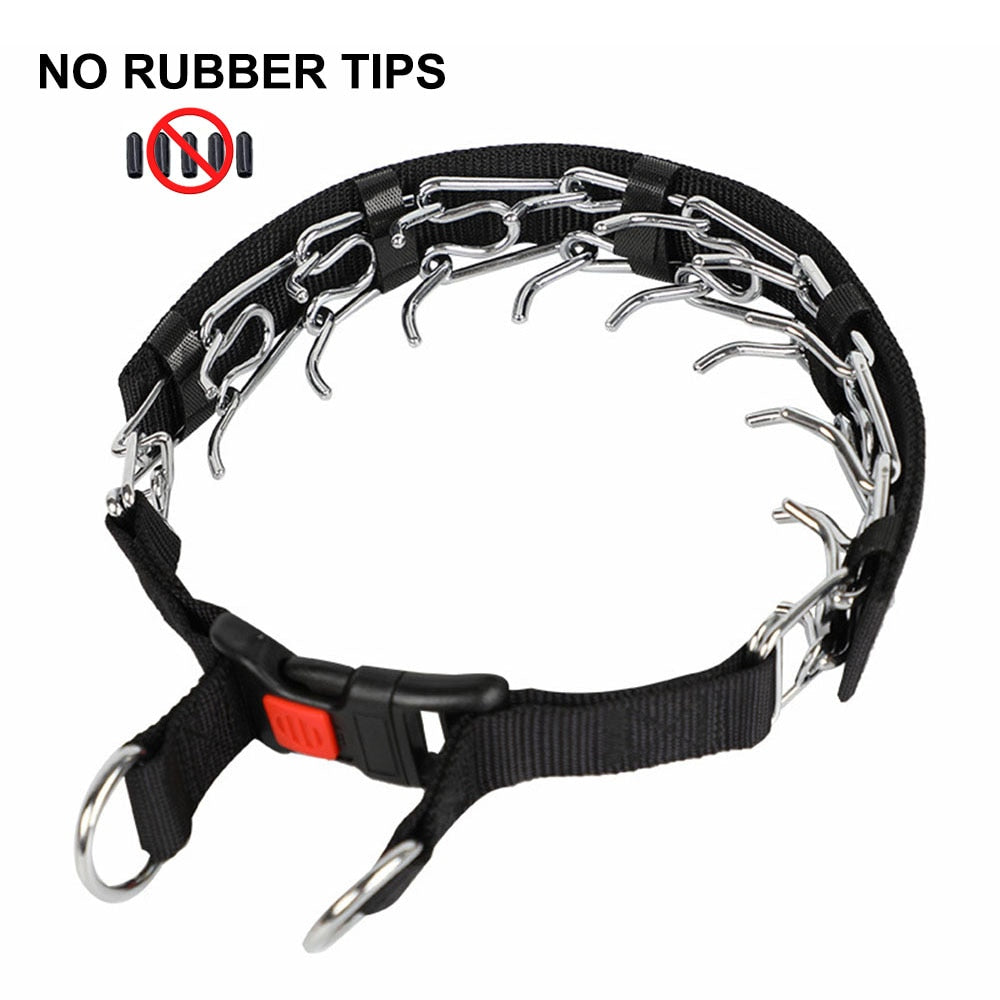 Hundetraining Halsband mit Schnellverschluss und Chromkette