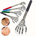 Rückenkratzer Edelstahl ausziehbar – Skeletthand-Design