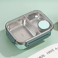 Insulated stainless steel lunchbox with bento compartments