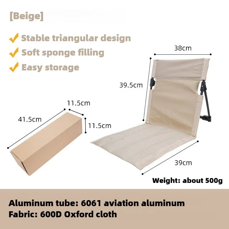Camping folding chair aluminum padded