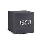 Wooden LED Alarm Clock with Temperature Display and Sound Activation