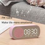 Bluetooth alarm clock with LED display and FM radio