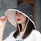 Sun hat with wide brim for optimal UV protection