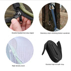 Outdoor hammock with mosquito net and storage bag