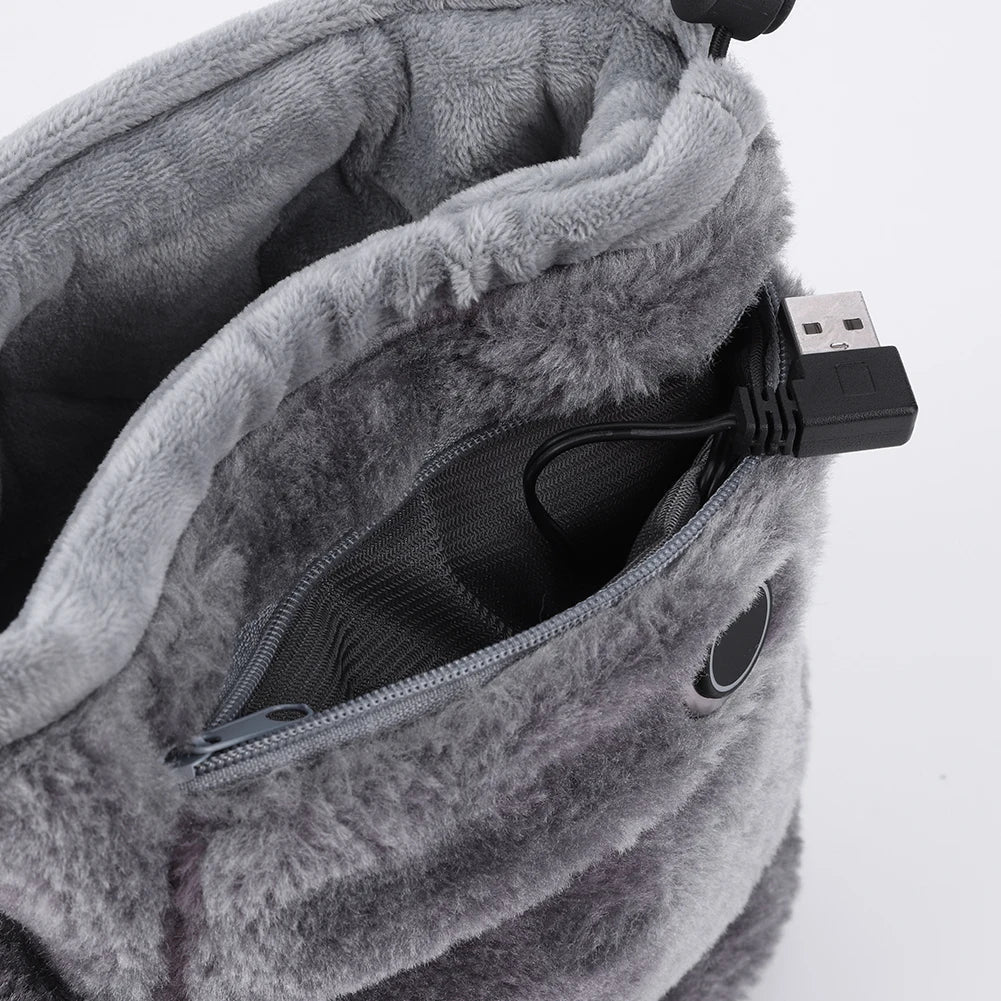 Heizpantoffeln USB Plüsch – Beheizte Hausschuhe für kalte Füße