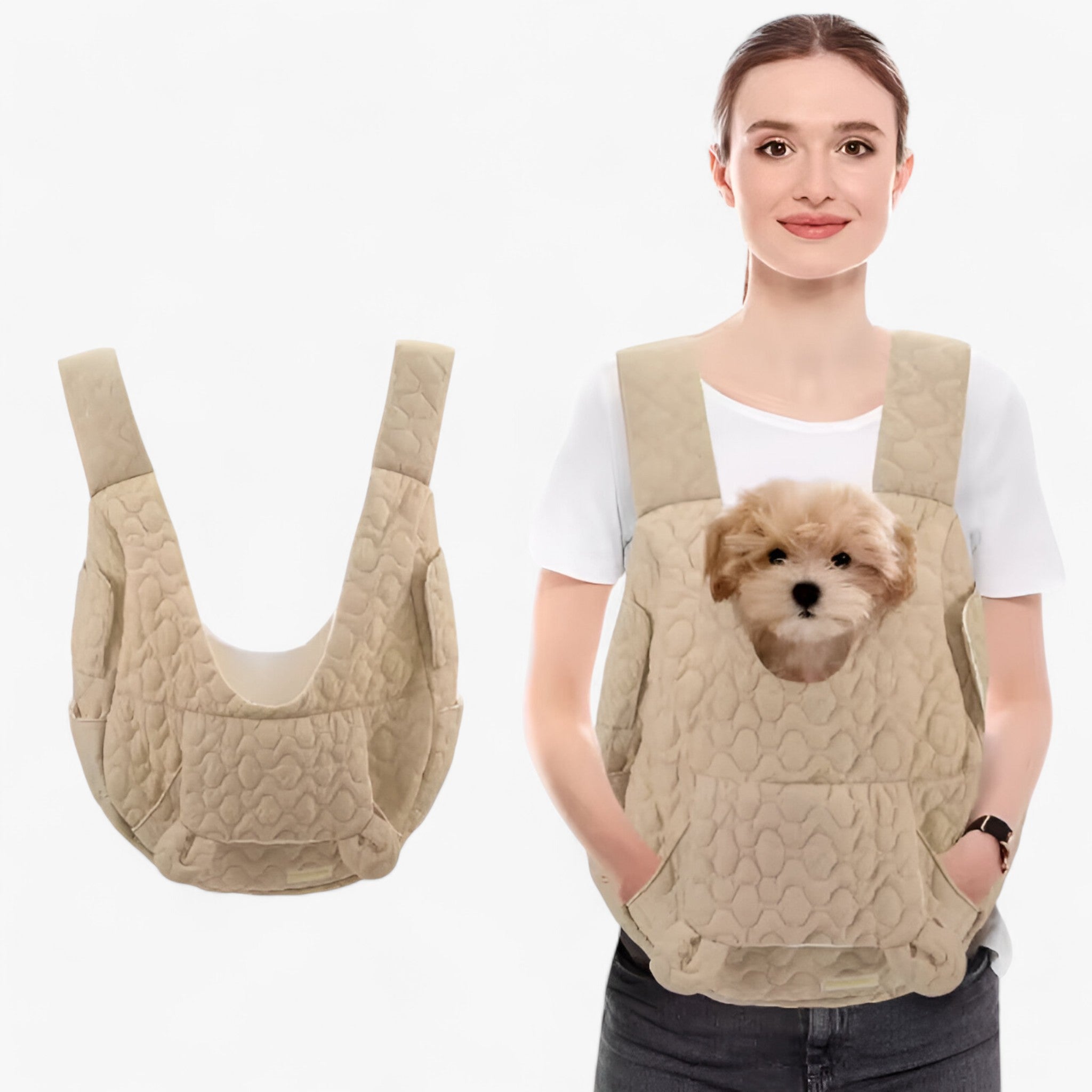 Hundetragetasche mit ergonomischen Trägern bis 10 kg