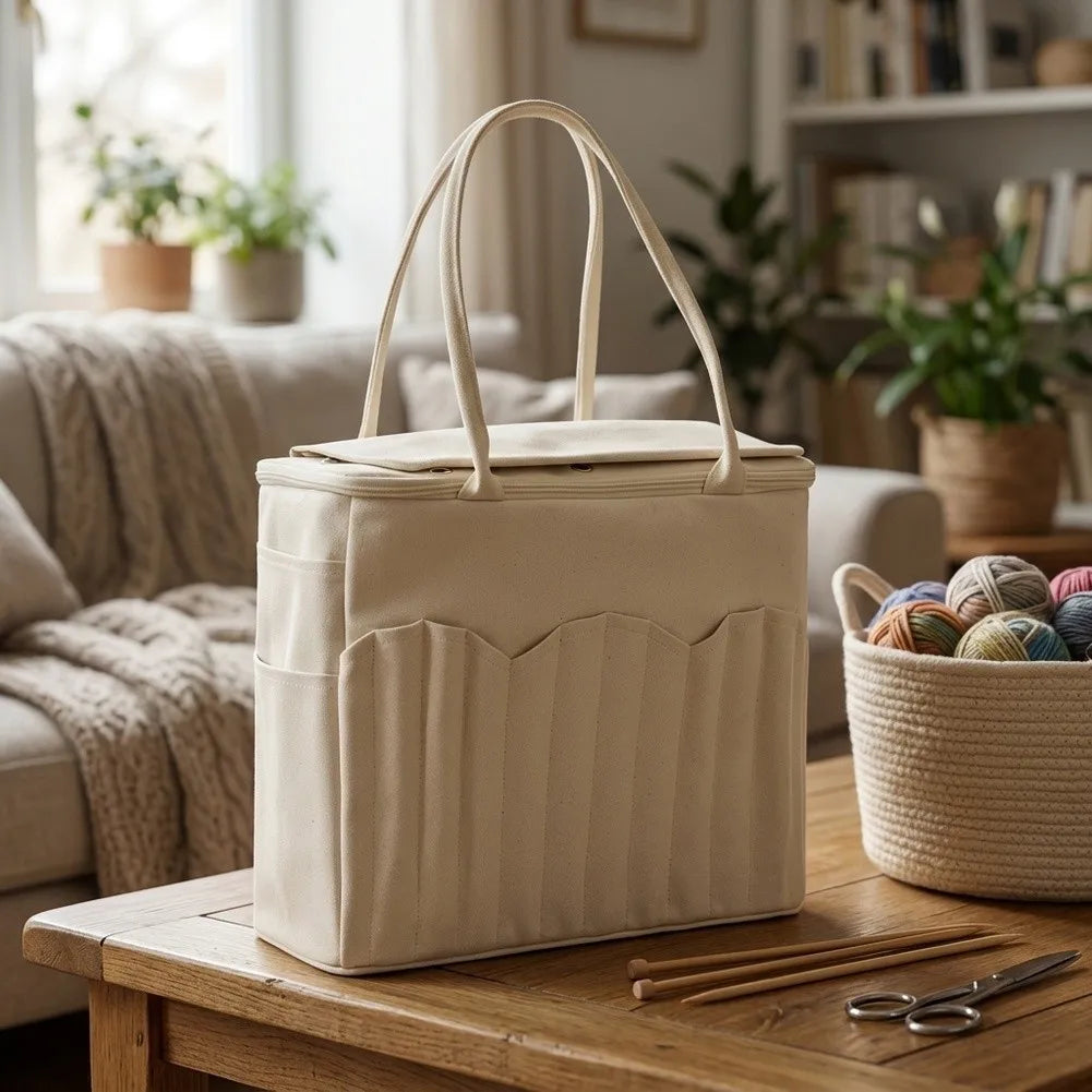 Nadel-Rolltasche Canvas für Strick- und Häkelnadeln