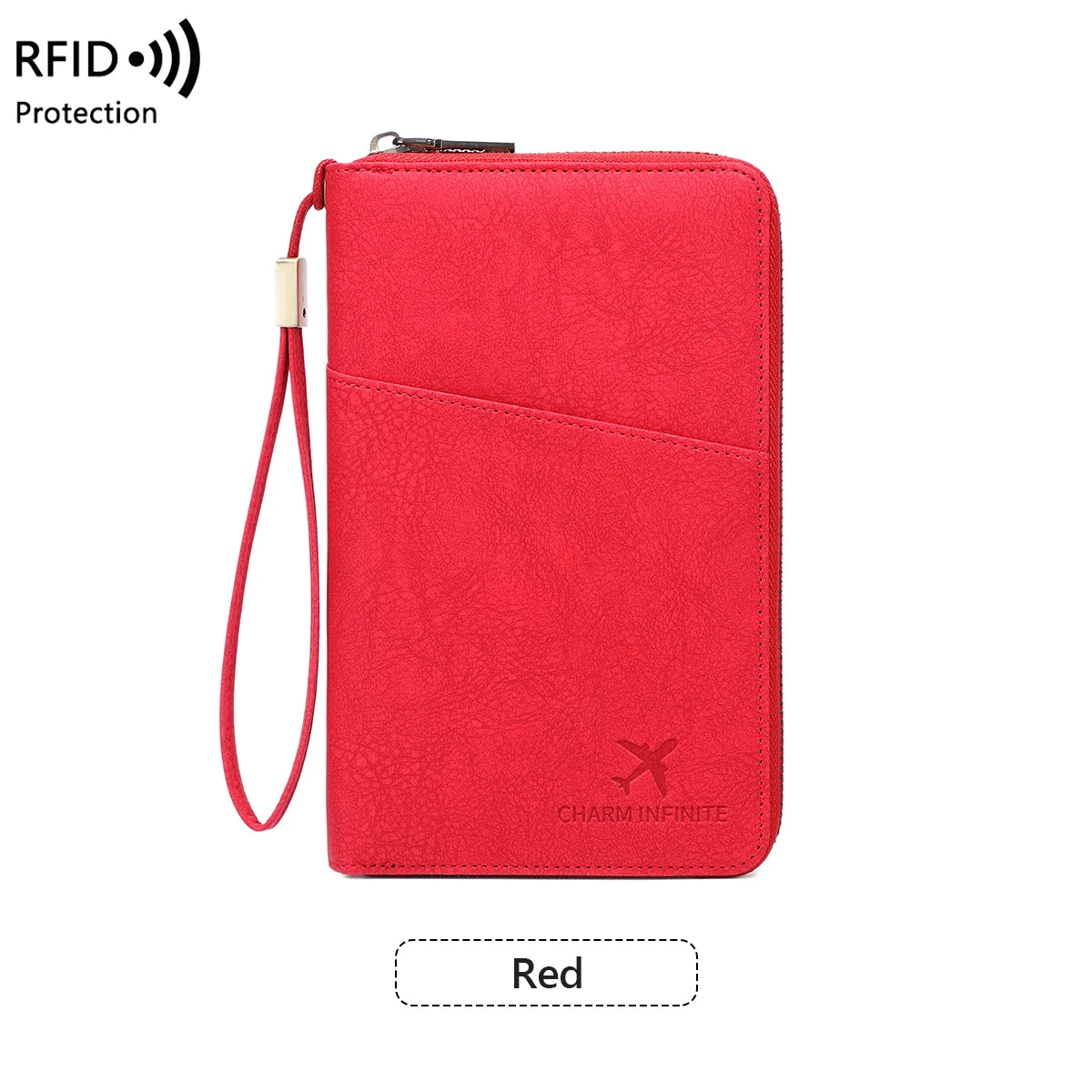 Reisepass-Organizer mit RFID-Schutz und Rundumreißverschluss