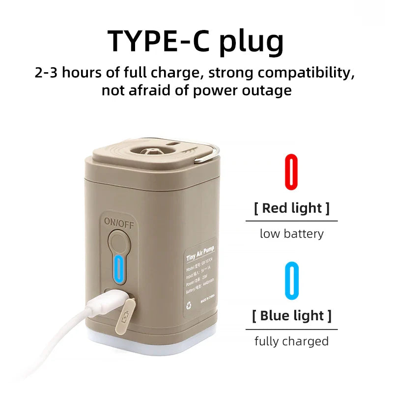 Elektrische Luftpumpe USB-aufladbar mit 2-in-1 Funktion