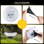 Solar-Bodenleuchte mit 14 LEDs und 360°-Bodenbeleuchtung – 4er-Set