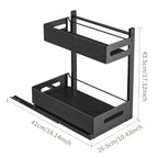 Ausziehbarer Küchenschrank-Organizer 2-stufig