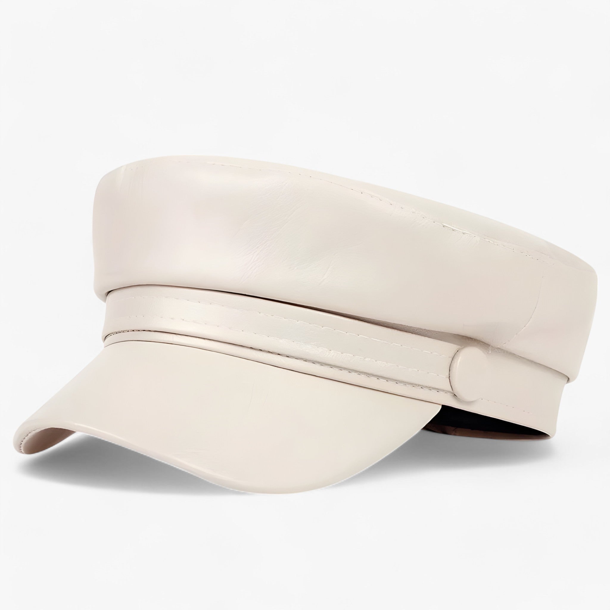 Leather octagonal cap