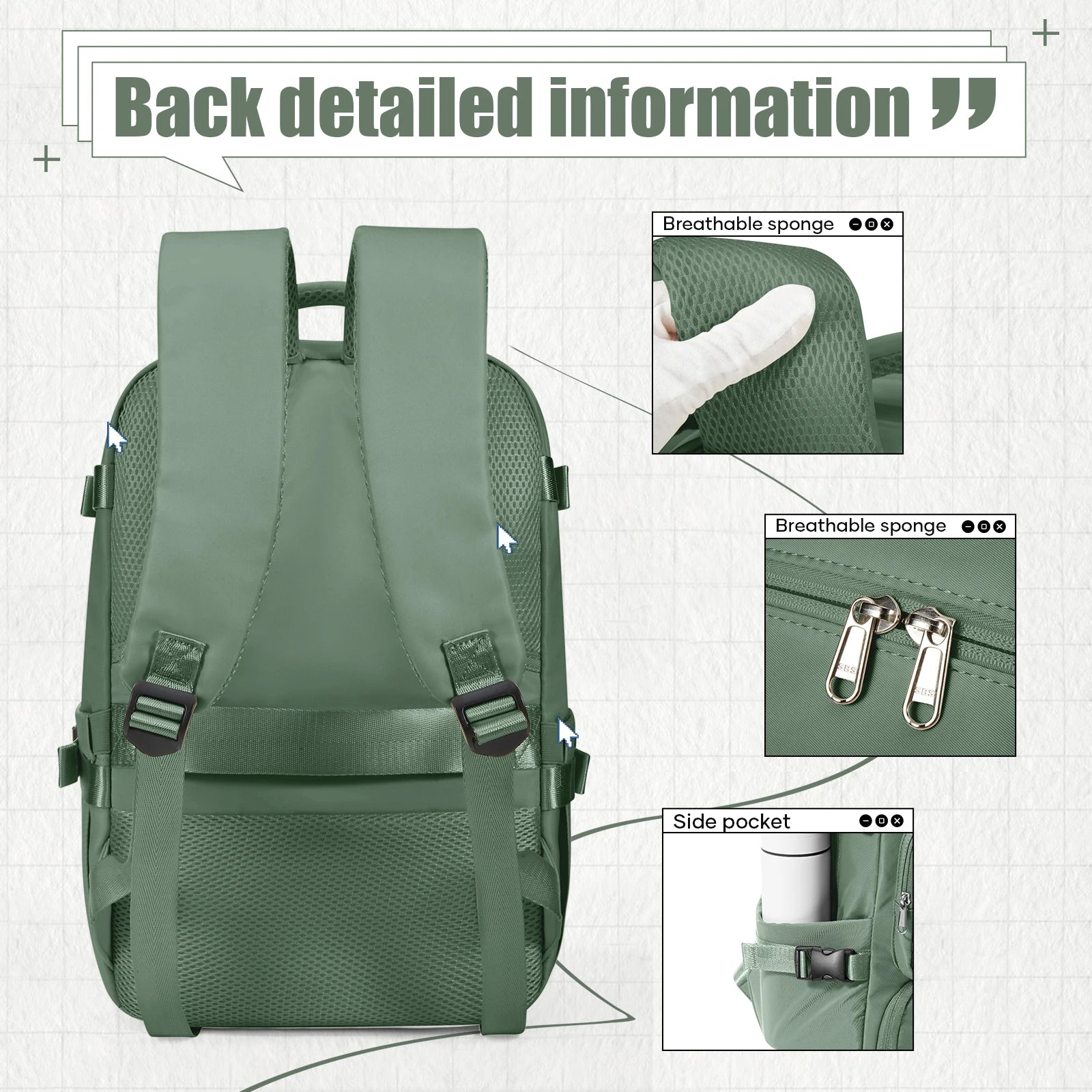 Rucksack 40x20x25 cm – Handgepäck für Flugzeug und Laptop