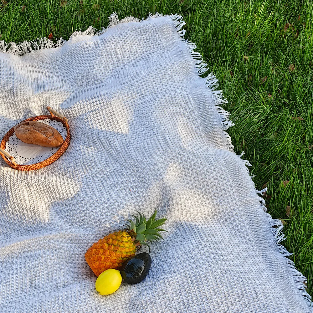 Cotton Picnic Blanket cm with Fringes