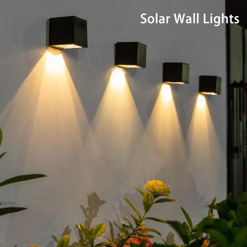 Solar-Wandleuchte LED mit RGB-Farbwechsel für Außen