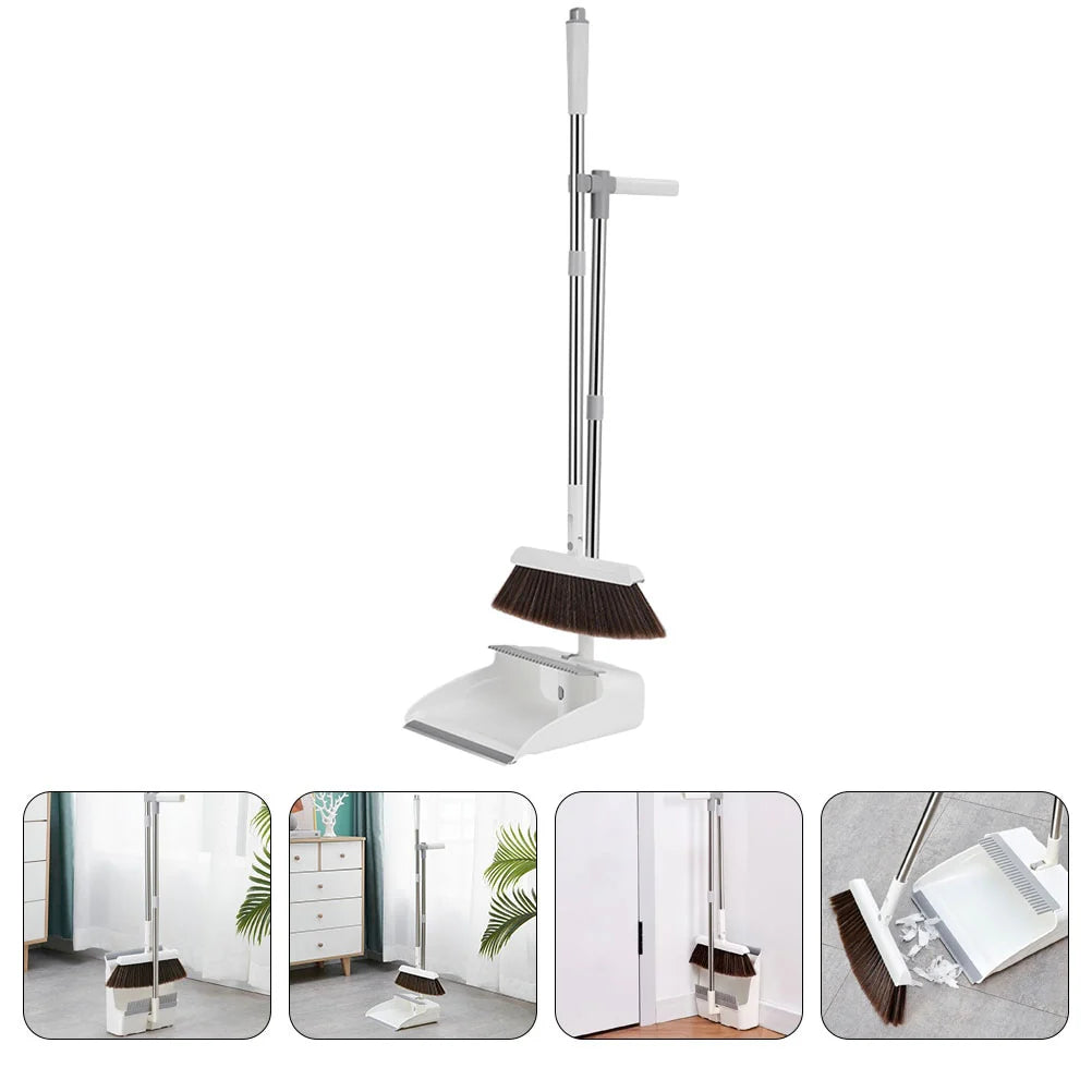 Broom and Dustpan Set – Long Handle, No Bending