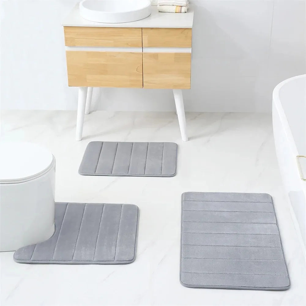 Memory Foam Badematte rutschfest mit 3D-Design