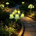 Solar-Blumenleuchte für Garten und Terrasse