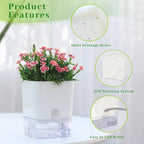 Selbstbewässernder Blumentopf mit sichtbarem Wasserstand