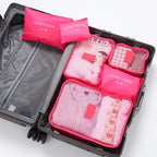 6-piece waterproof packing cube set – suitcase organizer