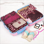 6-piece waterproof packing cube set – suitcase organizer