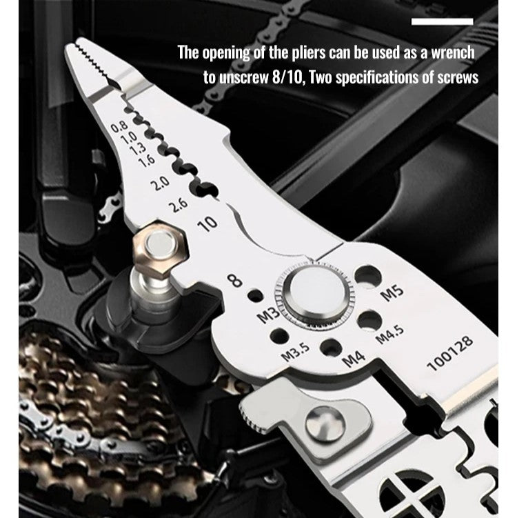 Multifunctional wire stripper with crimping function