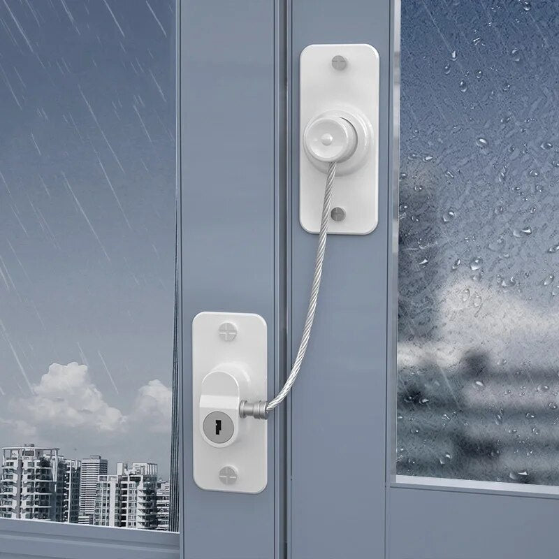Window lock with combination lock for windows and doors