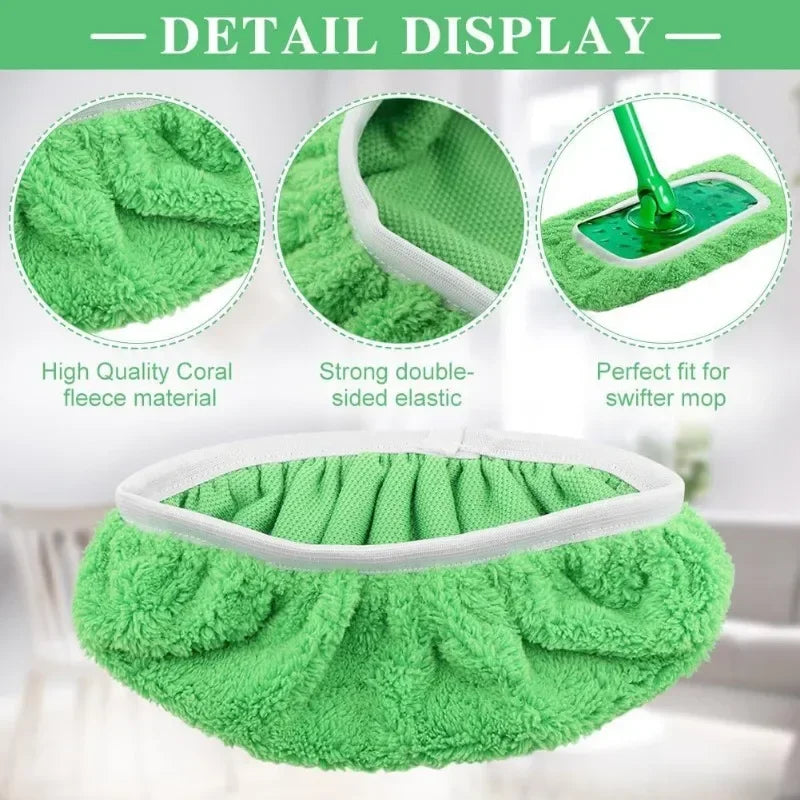 Microfiber Mop Pads – Reusable & Machine Washable (Set of 6)