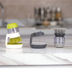 Spülbürste mit Seifenspender – Ergonomischer Griff und Halterung