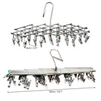 Wäschetrockner klappbar mit 35 Clips Edelstahl