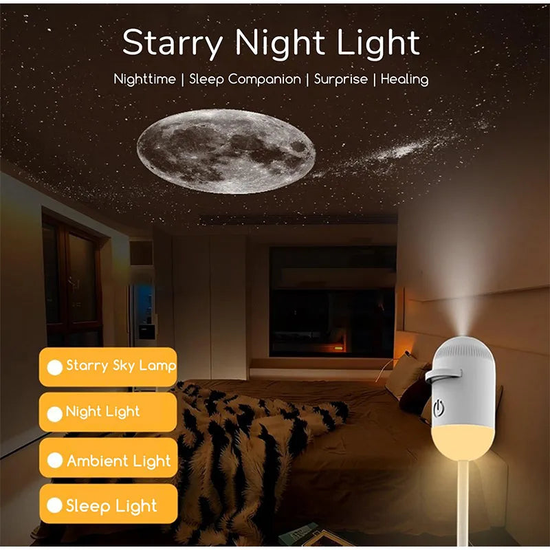 Galaxy Projektor mit Nachtlicht – 2-in-1 LED Sternenhimmel