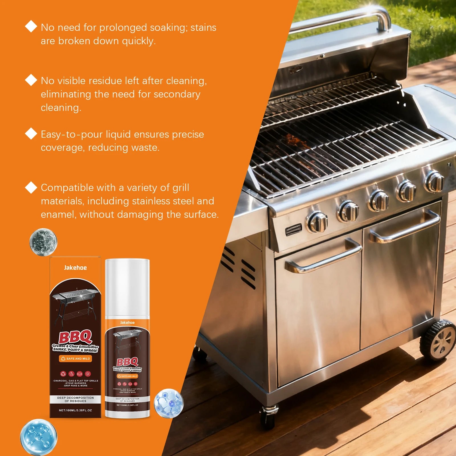 Grillreiniger Spray – Fett- und Rußlöser für BBQ und Ofen