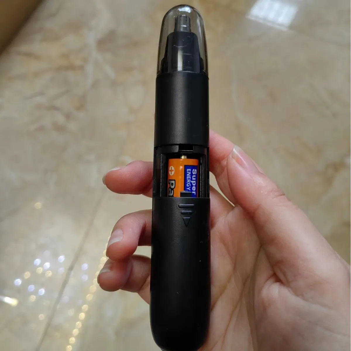 Electric Waterproof Nose Hair Trimmer with LED Light