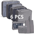 6-piece waterproof packing cube set – suitcase organizer