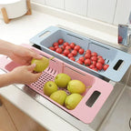 Abtropfkorb ausziehbar mit automatischem Ablauf