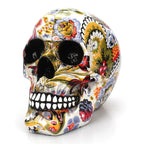 Decorative skull with Mexican floral pattern