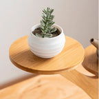 Bamboo table shelf with multi-level display surface