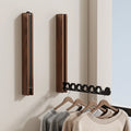 Wandgarderobe Klappbar Holz mit Metallstange für Kleidung