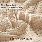 Muslin Cozy Blanket made of 100% Cotton – 6-layer & Breathable
