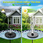 Solar floating fountain for garden pond